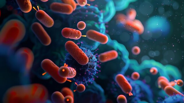 Microscopic Illustration of Drug-Resistant Strep