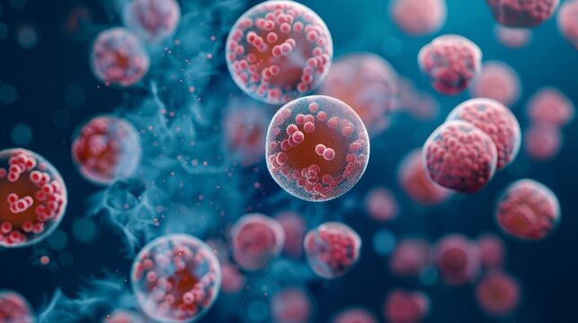 Microscopic Illustration of Drug-Resistant Strep