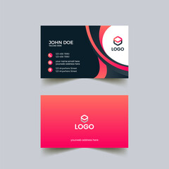 modern corporate business card design. Double-sided creative business card template