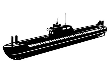 submarine silhouette vector illustration