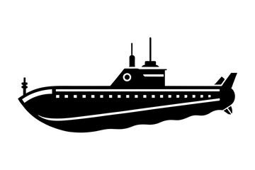 submarine silhouette vector illustration
