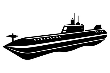 submarine silhouette vector illustration