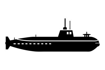 submarine silhouette vector illustration