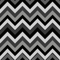 Seamless pattern of modern chevron stripes in shades of black and grey, Generative AI