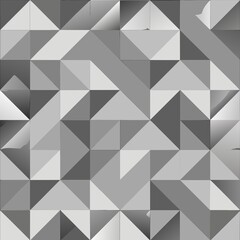 Fototapeta premium Seamless pattern of sleek geometric shapes in varying shades of grey, Generative AI