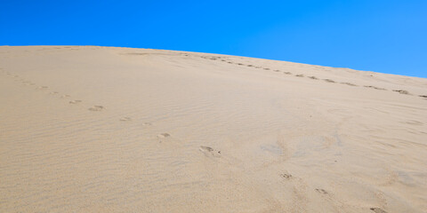 dune du pyla sandy natural mountain in arcachon bay france