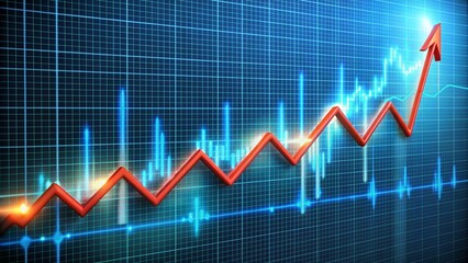 成長を表すデジタルグラフ