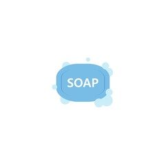 Soap bar icon isolated on white background