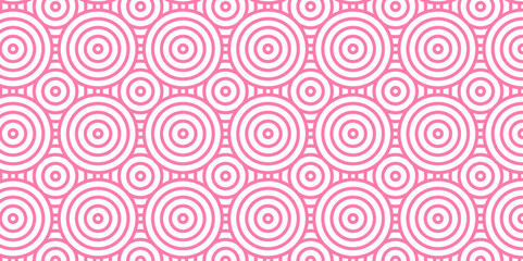 Abstract Overlapping Pattern Minimal diamond geometric waves spiral and abstract circle wave line. pink color seamless tile stripe geometric create retro square line backdrop pattern background.