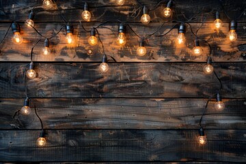 Fototapeta premium Wooden wall lights closeup