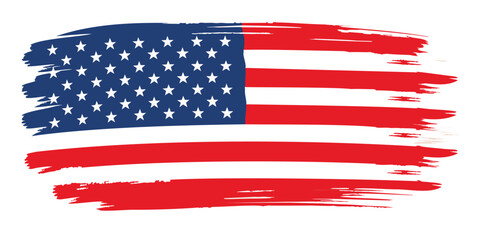 a USA flag on a transparent background