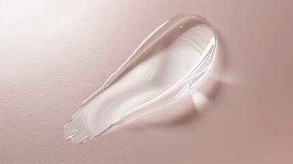 The clear gel on a matte background, with a light frame, enhances its smooth texture. Ideal for cosmetic ads.
