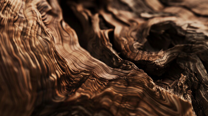 Wood's texture fills the frame, evoking warmth and beauty. Its grain tells a story of resilience.

