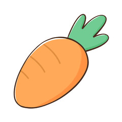 hand drawn cute carrot