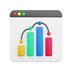bar graph 3D icon