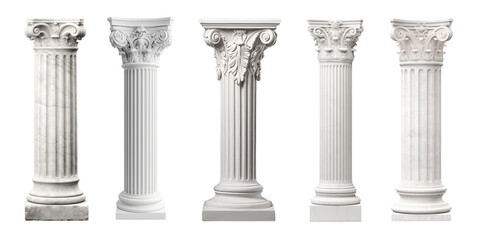 Obraz premium Pillar png cut out element set