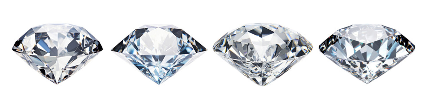 Dimond png cut out element set