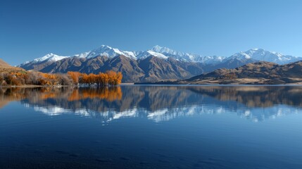 Mountain Reflection in Lake 