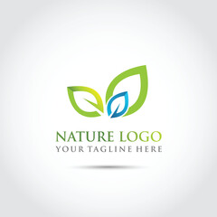 Nature Logo Template. Artistic leaf pictures.
