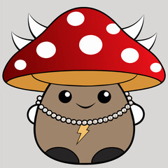 punk mushroom vector