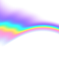 Rainbow gradient segment isolated on transparent background, Overlay gradient