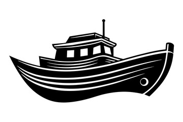 boat silhouette vector illustration