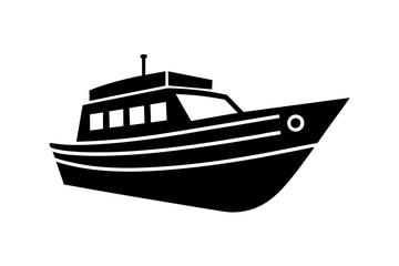 boat silhouette vector illustration