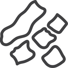 Flour outline icon on transparency background