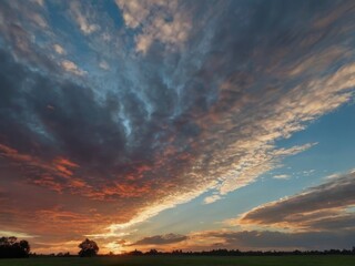 Obraz premium photo with romantic landscape sky