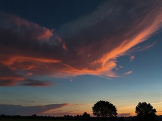 Obraz premium photo with romantic landscape sky