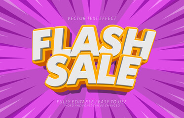 3d editable flash sale text style effect
