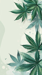 Clean Minimalist Cannabis Leaf Banner