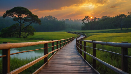 Fototapeta premium sunset in the mountains