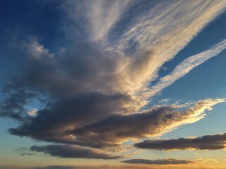 Obraz premium photo with romantic landscape sky