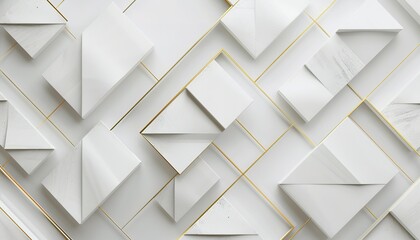 3d white geometric elegant background