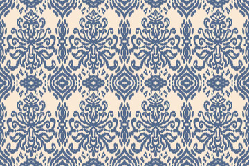 Fototapeta premium Seamless ethnic design, ikat art. beautiful hand drawn Design for textile and printingEthnic pattern.beautiful pattern. folk embroidery,bohemian style, abstract art 