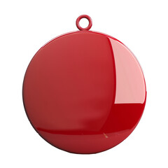 Obraz premium Innovative 3D Product, Glossy Red Tag Rendered on transparent Background