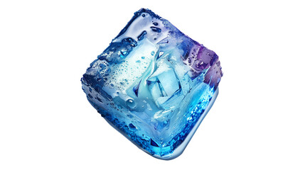 Obraz premium Isolated Ice Cubes, Transparent and Glistening, transparent background
