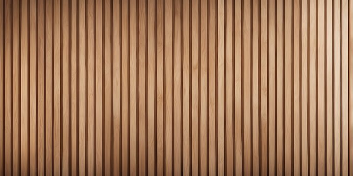 Vertical slats on wooden wall  natural wood paneling texture for interior design