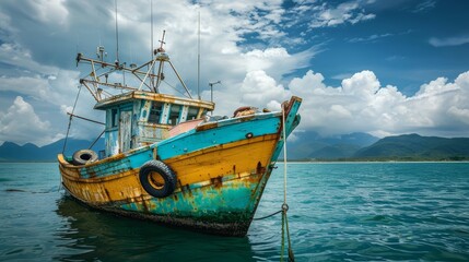 Obraz premium Sustainable fishing practices in coastal communities, ensuring healthy oceans for a sustainable future ecology
