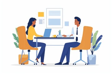 An HR manager conducting a virtual job interview with a candidate