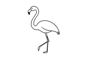 Fototapeta premium flamingo silhouette vector illustration