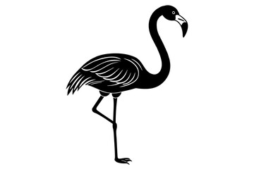 flamingo silhouette vector illustration
