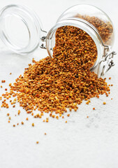 Healthy bee pollen grains
