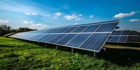 Ecofriendly solar energy plants installed in landfill sites for renewable electricity. Concept Renewable Energy, Solar Power, Landfill Sites, Electricity Generation, Eco-Friendly Practices