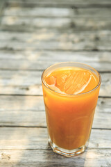 Mango juice in a cup