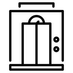 Elevator icon symbol sign from modern public service collection in line style for mobile concept and web apps design. Community and Facilities related vector line icon.
