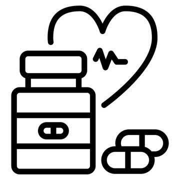Health icon symbol sign from modern public service collection in line style for mobile concept and web apps design. Community and Facilities related vector line icon.
