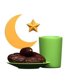 Iftar fasting 3D Icon