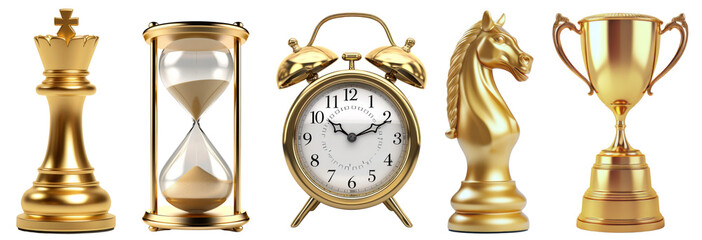 3D gold icon png on transparent background